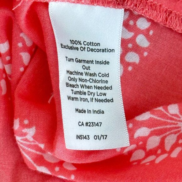 Talbots Embroidered Beaded Y2K Floral Print Tunic Top Women's Size Large - Picture 5 of 7